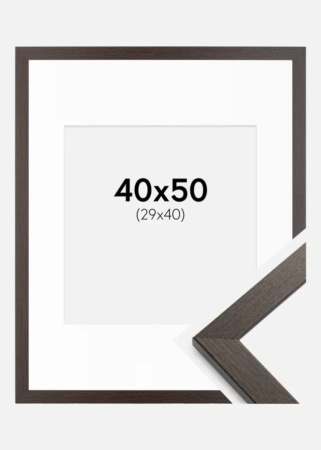 Ram Stilren Wenge 40x50 cm - Passepartout Vit 30x41 cm