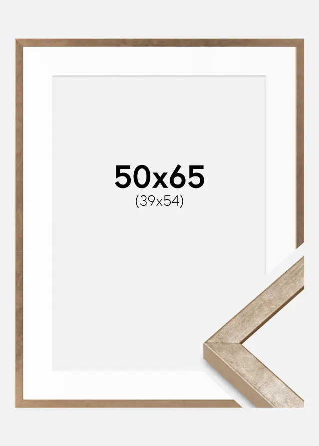 Ram Ares Mässing 50x65 cm - Passepartout Vit 40x55 cm