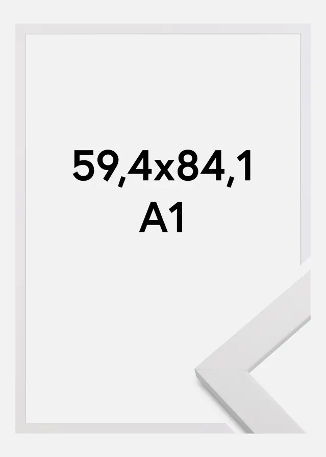 Ram White Wood Akrylglas 59,4x84,1 cm (A1)