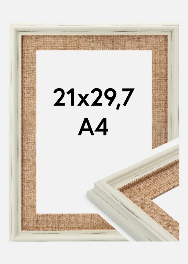 Ram Sandweave Akrylglas Vit 21x29.7 cm (A4)