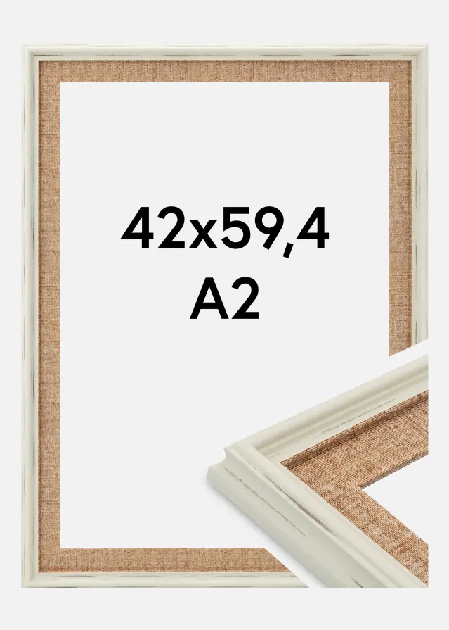 Ram Sandweave Akrylglas Vit 42x59.4 cm (A2)