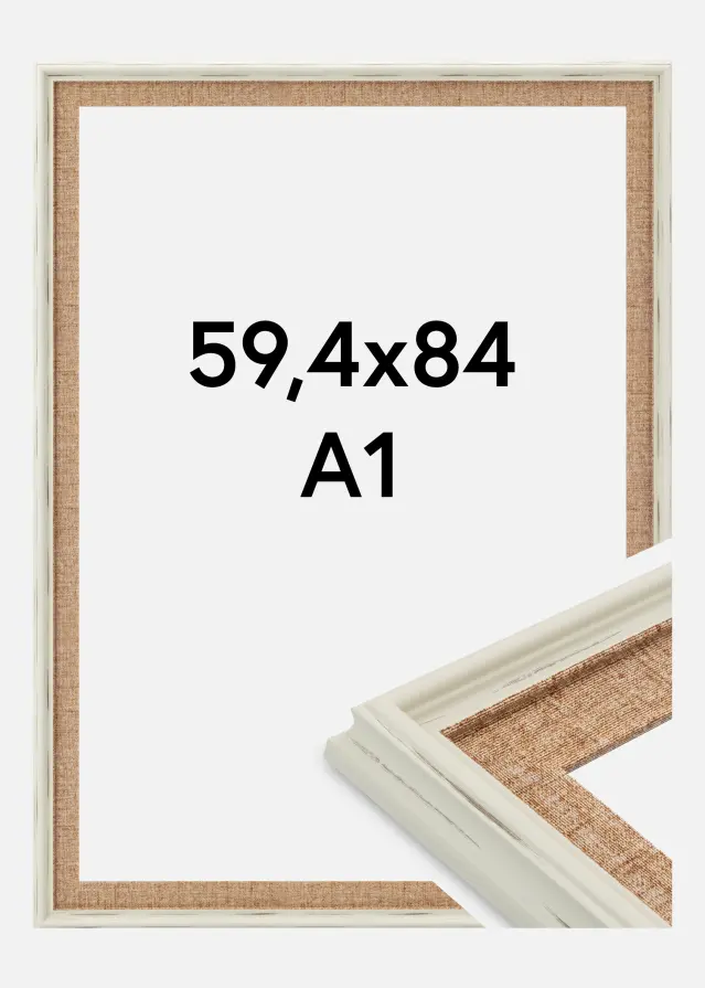 Ram Sandweave Akrylglas Vit 59.4x84 cm (A1)