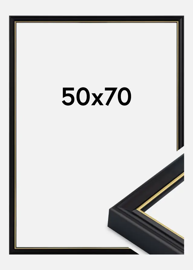 Ram Canterbury Akrylglas Svart 50x70 cm