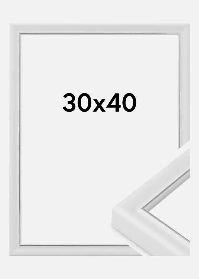 Ram Canterbury Akrylglas Vit 30x40 cm