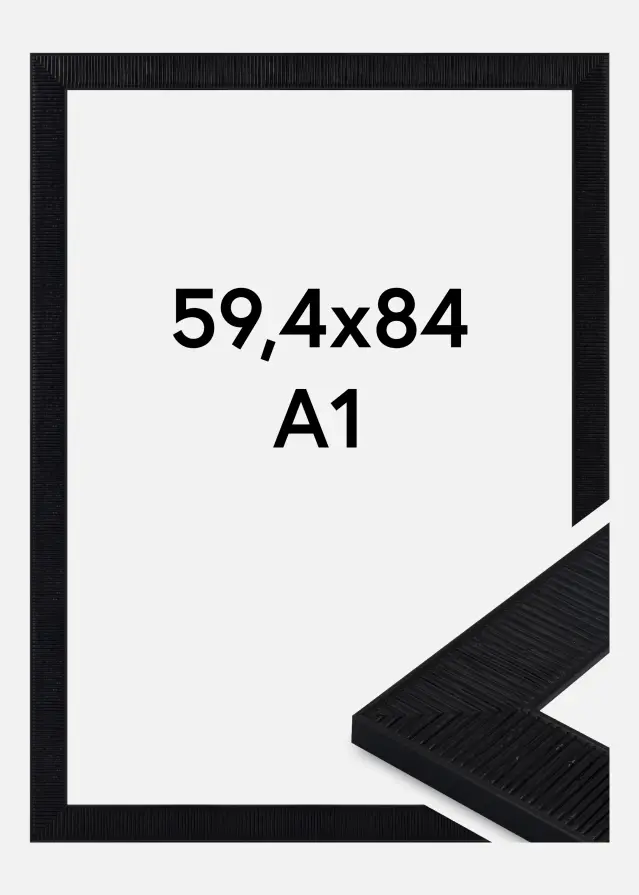 Ram Lund Akrylglas Svart 59.4x84 cm (A1)