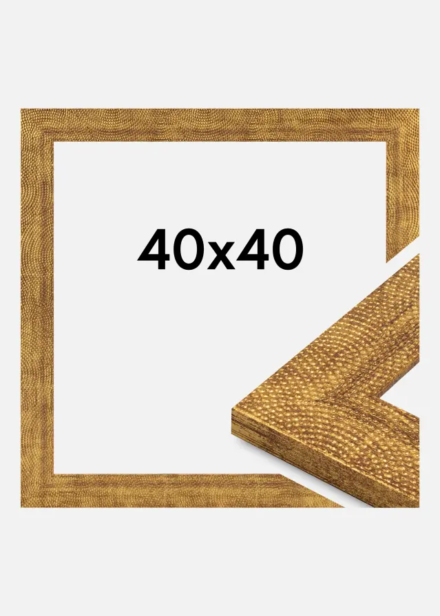 Ram Linea Akrylglas Guld 40x40 cm