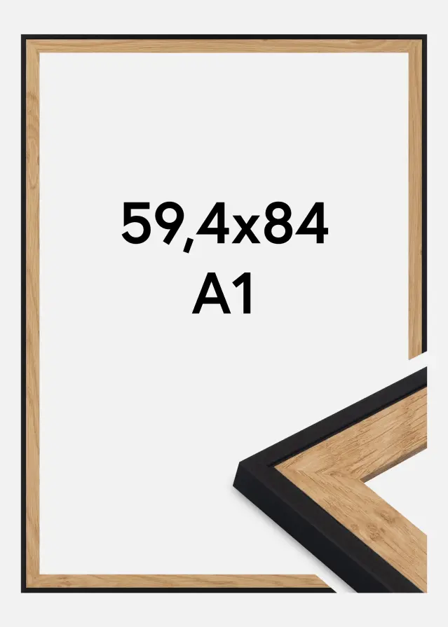 Ram Iris Akrylglas Svart 59.4x84 cm (A1)