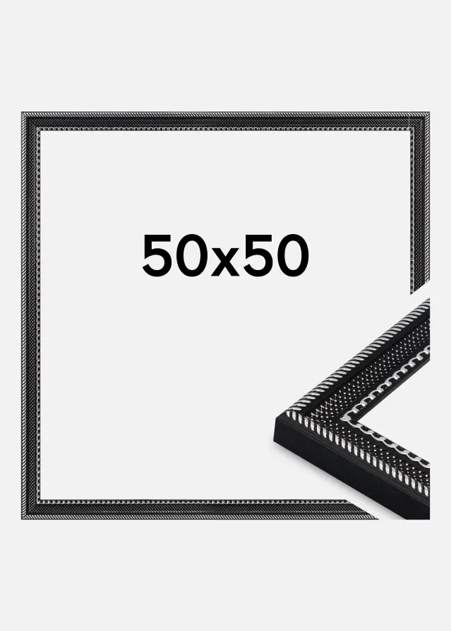 Ram Trellis Akrylglas Svart 50x50 cm