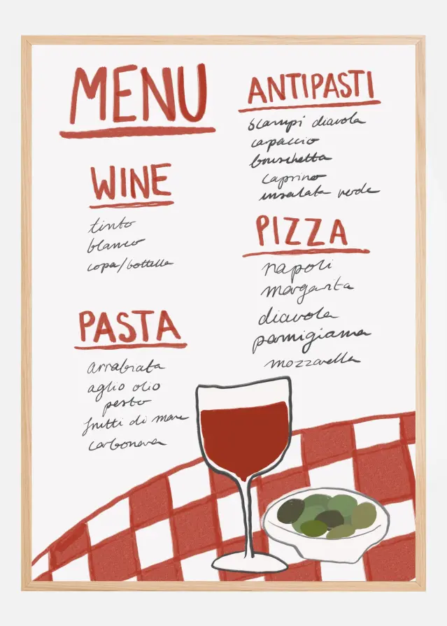 Italian Cuisine Delight Poster