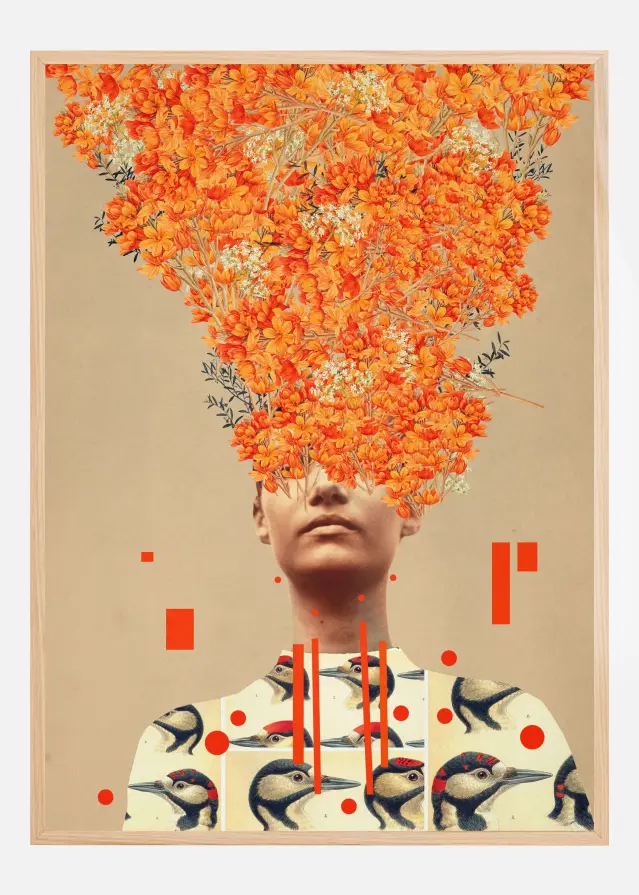 Bird Flight In Autumn Poster