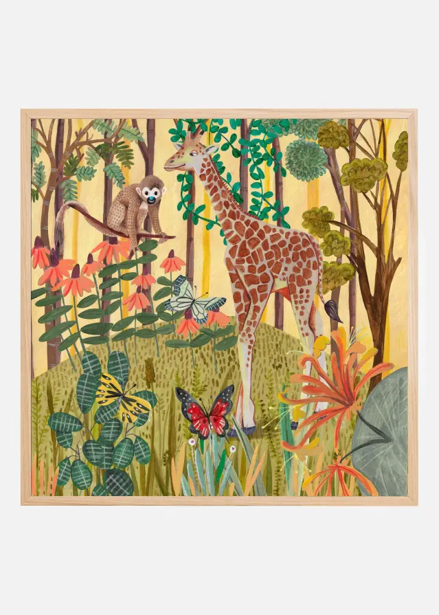 Giraffe in nature Poster