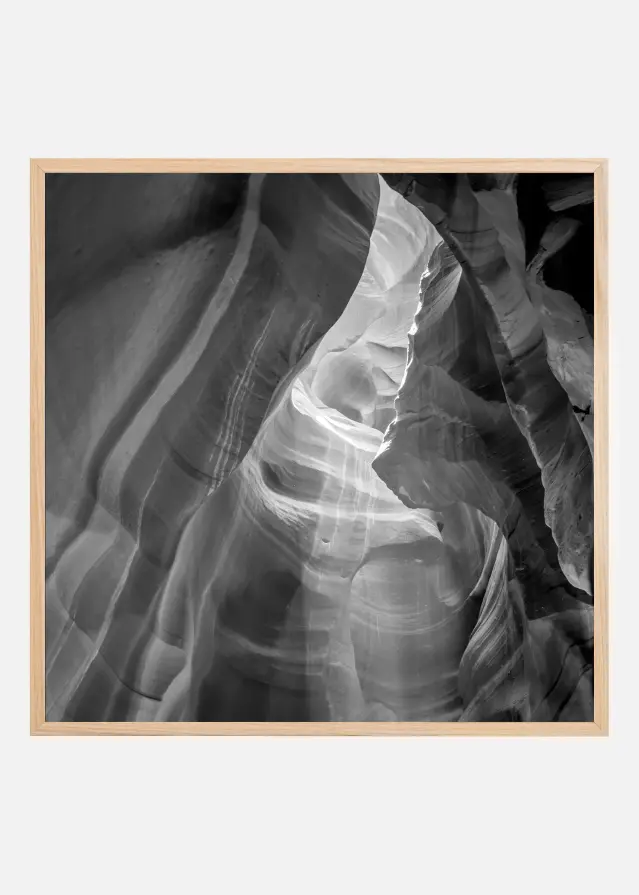 MONOCHROME ANTELOPE CANYON Daylight Poster