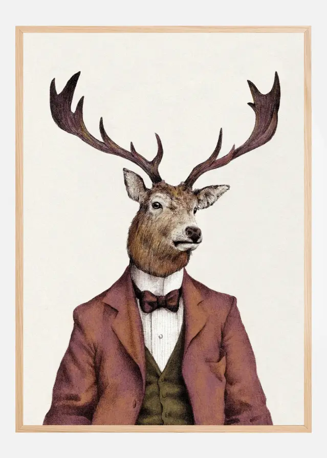 A deer With Human Attireawearing Poster