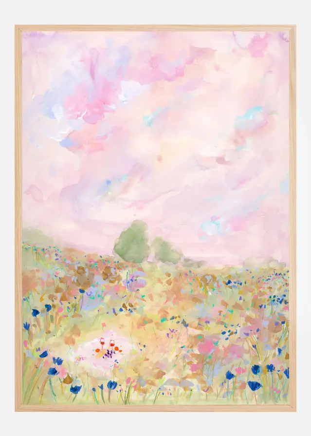 Pastel Meadow Bliss Poster