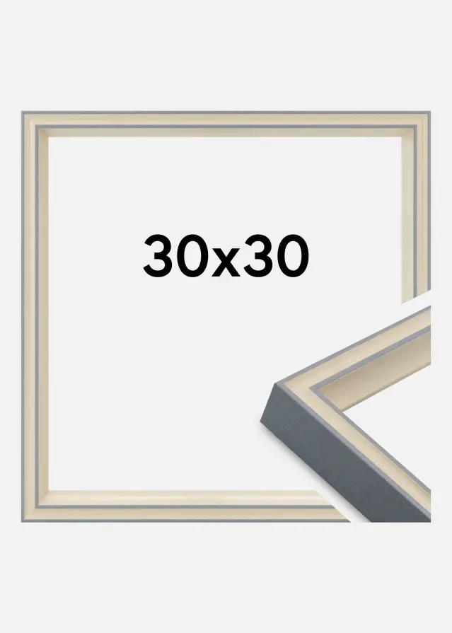 Ram Riga Akrylglas Grå 30x30 cm