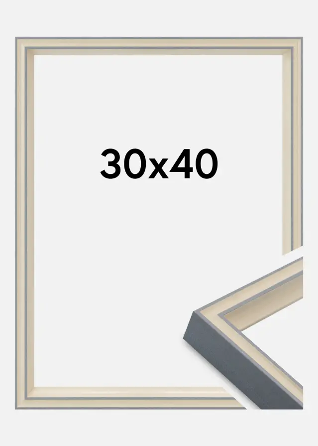 Ram Riga Akrylglas Grå 30x40 cm