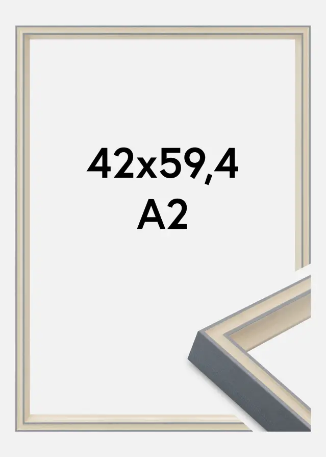 Ram Riga Akrylglas Grå 42x59.4 cm (A2)