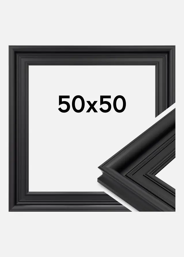 Ram Scarborough Akrylglas Svart 50x50 cm