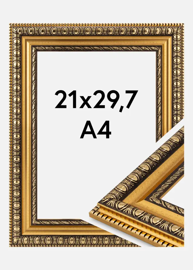 Ram Ornato Akrylglas Guld 21x29.7 cm (A4)