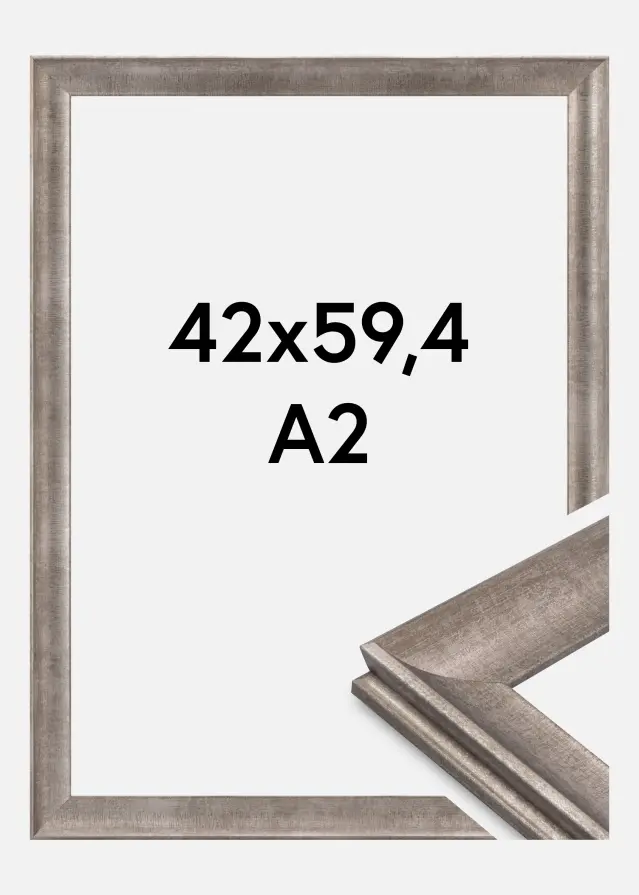 Ram Conca Akrylglas Silver 42x59.4 cm (A2)