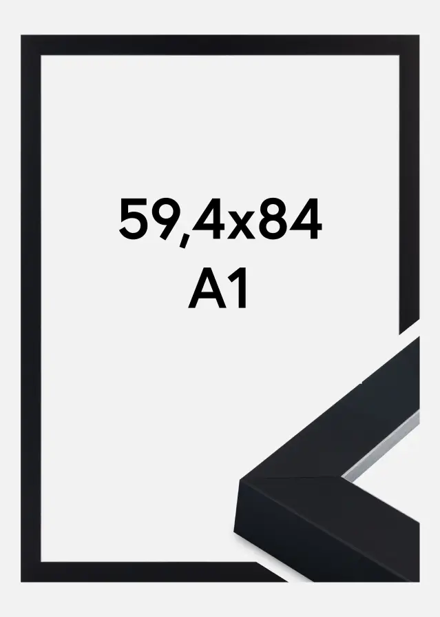 Ram Sussex Akrylglas Svart/Silver 59,4x84,1 cm (A1)