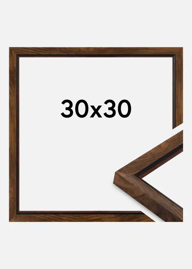 Ram Obsidian Akrylglas Valnöt 30x30 cm