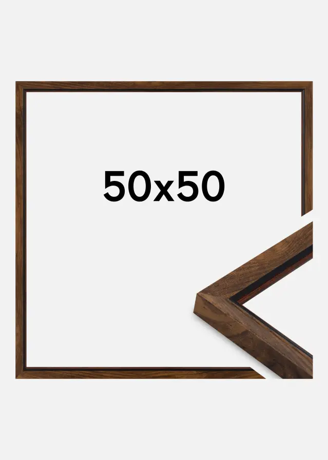 Ram Obsidian Akrylglas Valnöt 50x50 cm