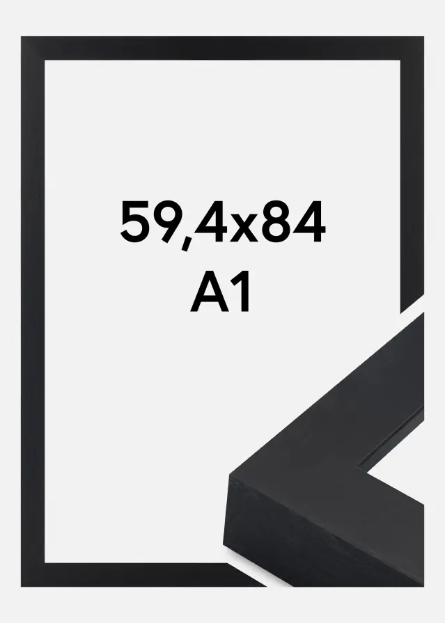 Ram Wells Akrylglas Svart 59,4x84,1 cm (A1)