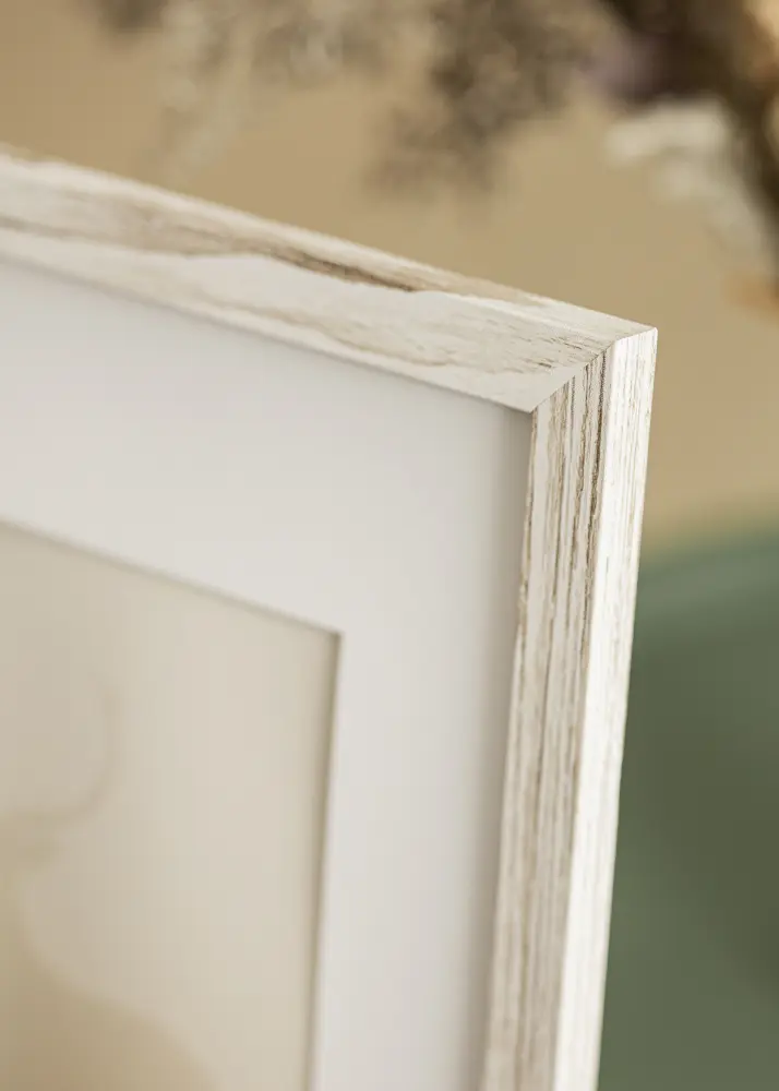 Ram Stilren Vintage Vit 42x59,4 cm - Passepartout Vit 25x38 cm