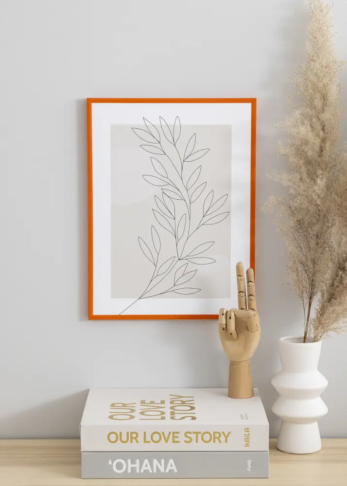 Ram New Lifestyle Orange 60x80 cm - Passepartout Vit 50x70 cm