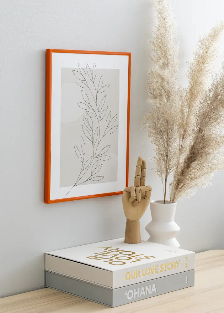 Ram New Lifestyle Orange 60x80 cm - Passepartout Vit 50x70 cm