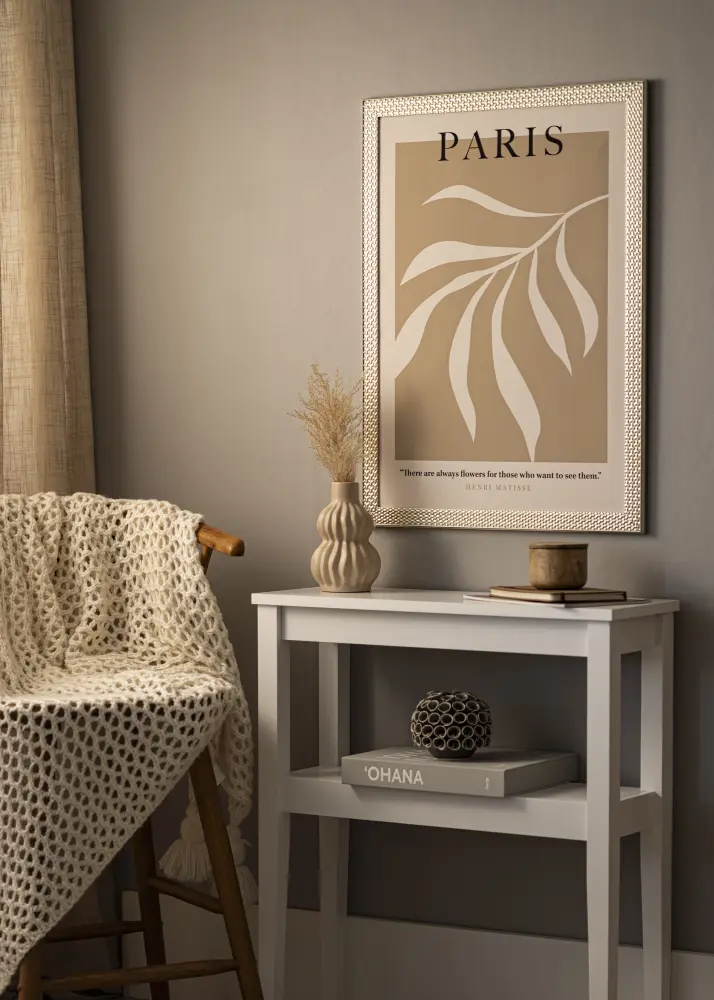 Ram Grace Silver 40x50 cm - Passepartout Vit 28x38 cm