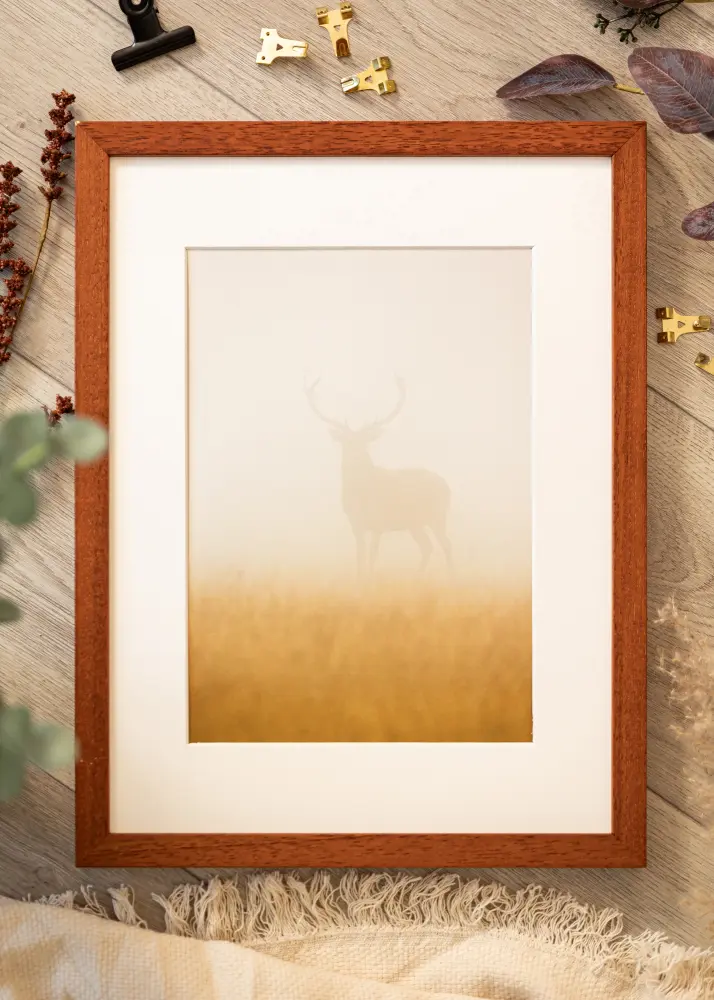 Ram Hermes Körsbär 30x40 cm - Passepartout Vit 21x29,7 cm