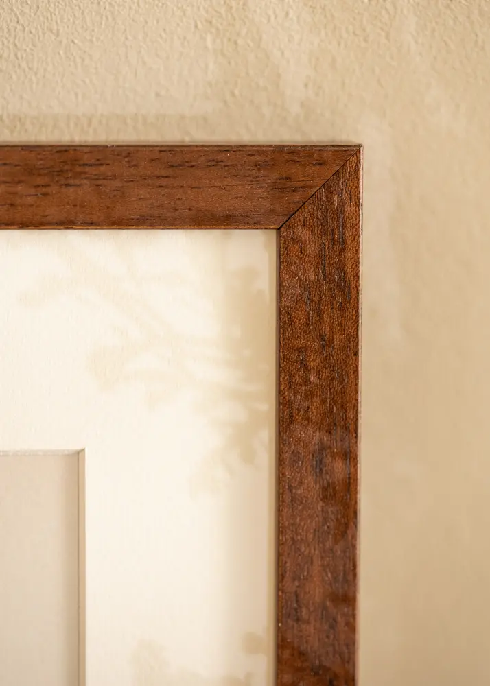 Ram Hermes Teak 70x100 cm - Passepartout Vit 59,4x84 cm