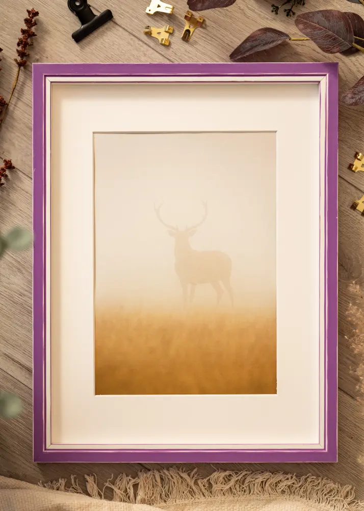 Ram Diana Lila 30x40 cm - Passepartout Vit 18x27 cm