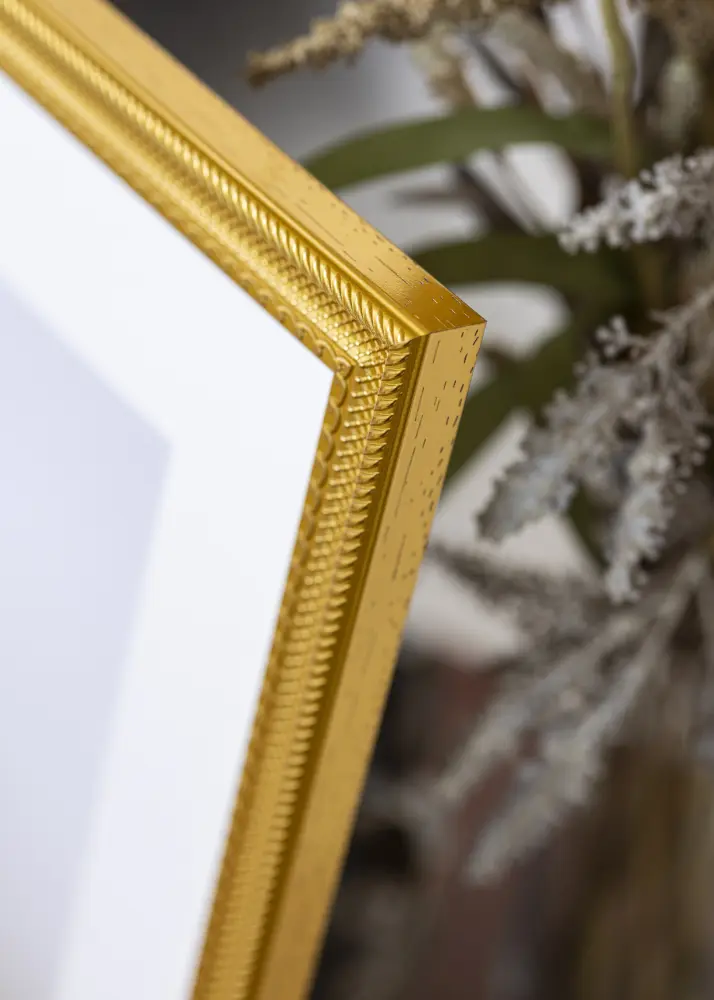 Ram Lattice Guld 30x40 cm - Passepartout Vit 21x29,7 cm