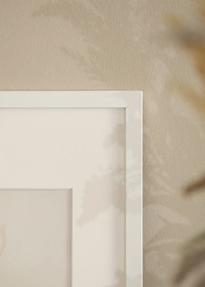 Ram Modern Vit 60x90 cm - Passepartout Vit 50x80 cm