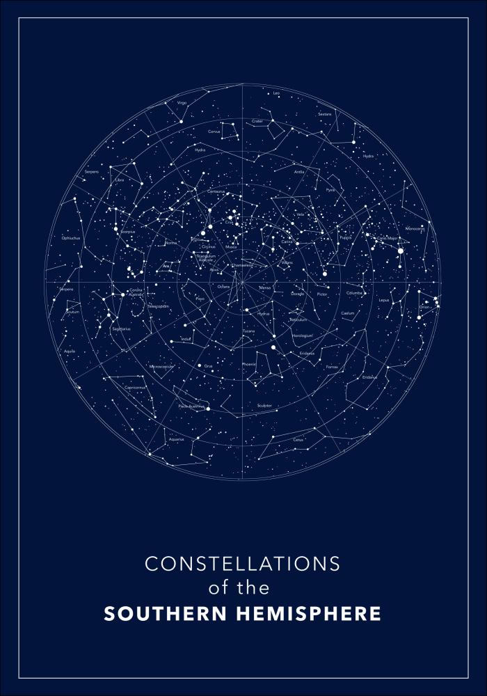 Southern hemisphere Dark Poster