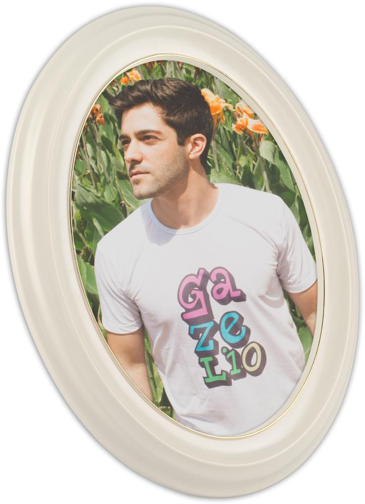 Eiri Mozart Oval Vit 15x20 cm