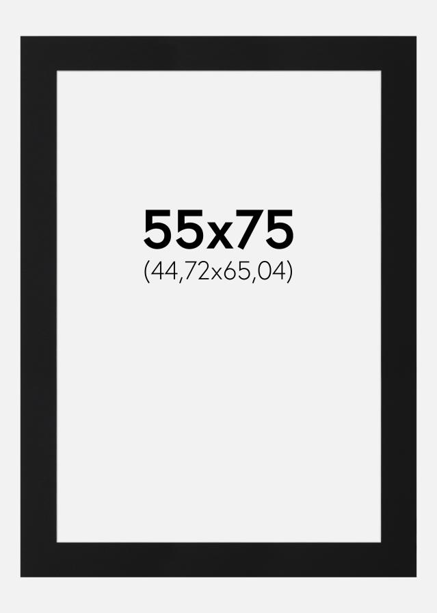 Passepartout Svart Standard (Vit Kärna) 55x75 cm (44,72x65,04)