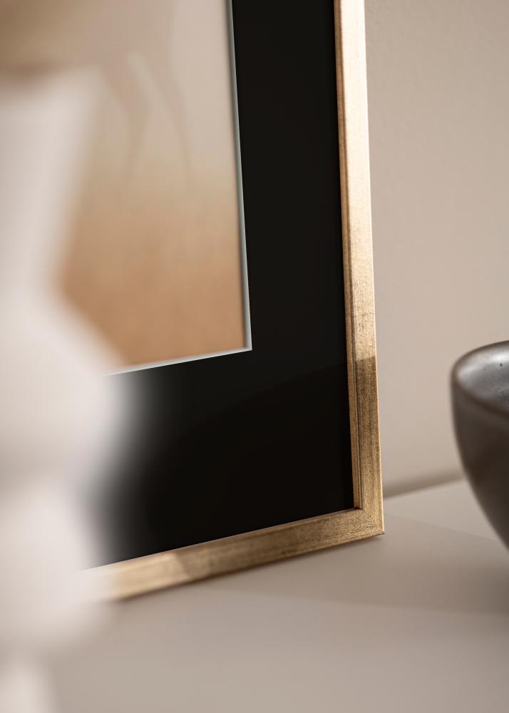 Ram Galant Guld 40x50 cm - Passepartout Svart 12x16 inches