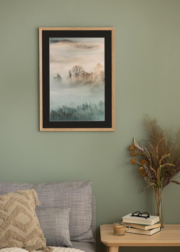 Ram Fiorito Ljus Ek 30x40 cm - Passepartout Svart 21x30 cm