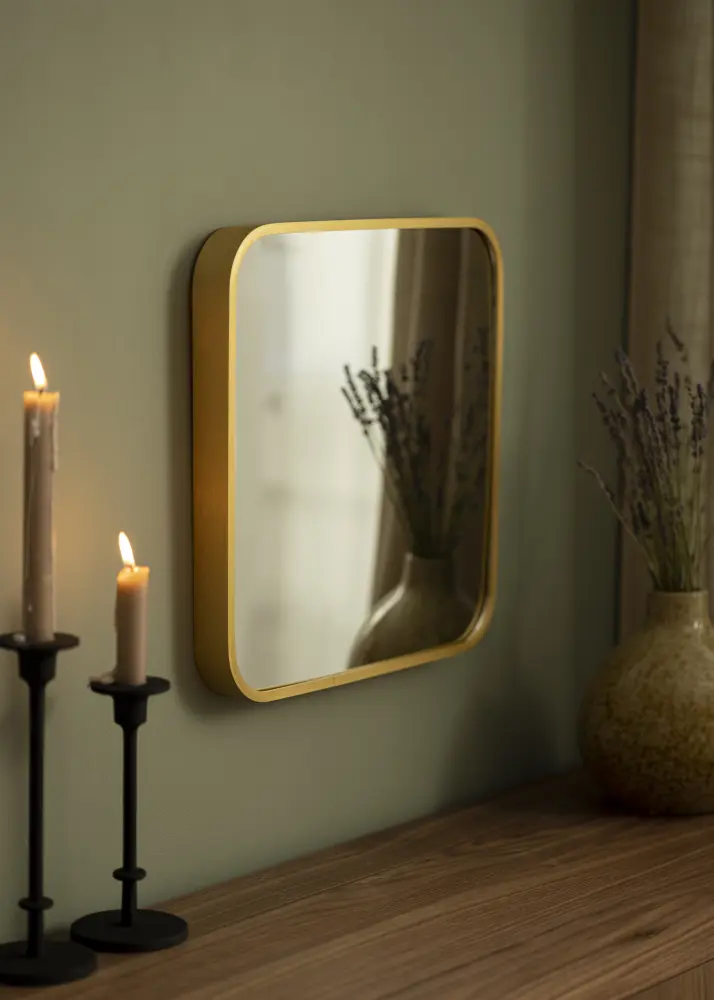 KAILA Spegel Deep Retro - Brushed Gold 41x41 cm