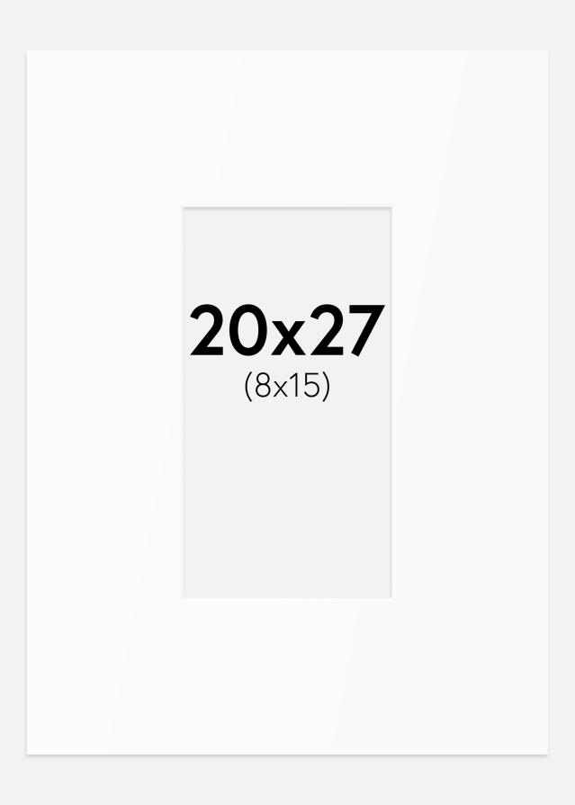 Passepartout Vit Standard (Vit Kärna) 20x27 cm (8x15)