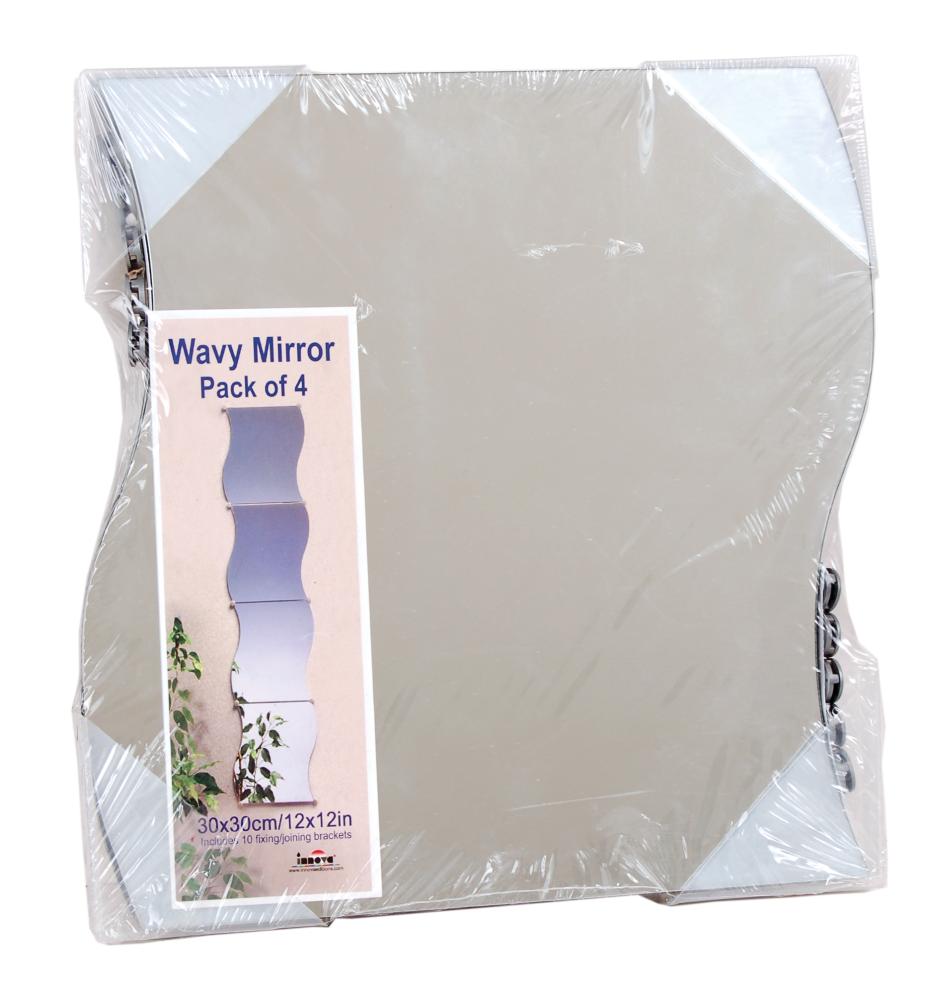 Wavy Mirror Tiles 30x30 cm - 4 st