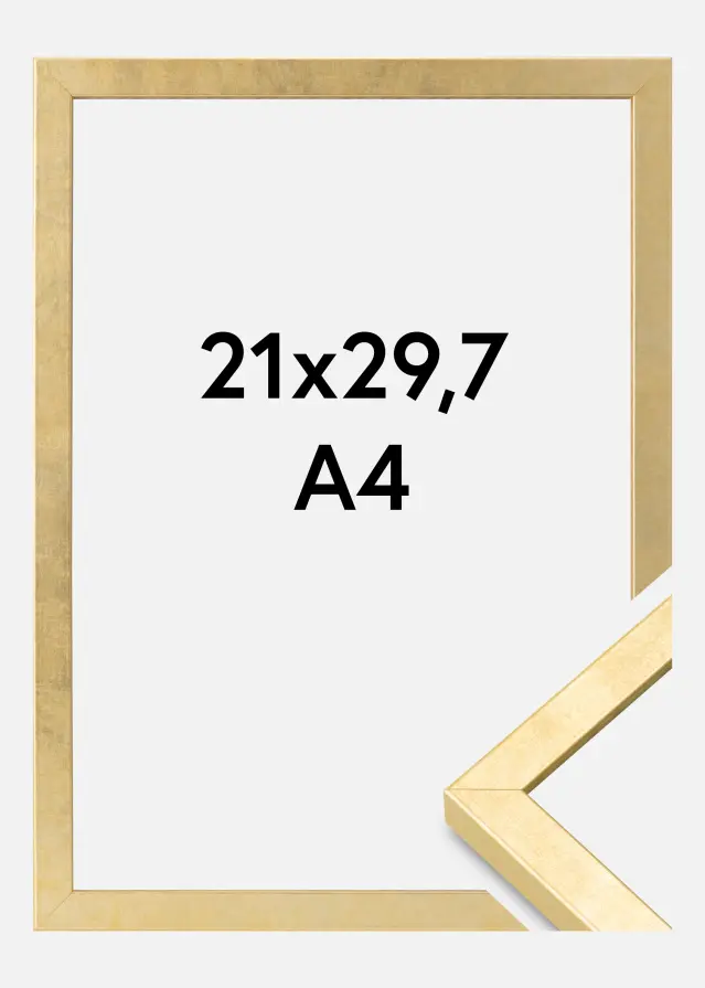 Ram Ares Akrylglas Guld 21x29,7 cm (A4)
