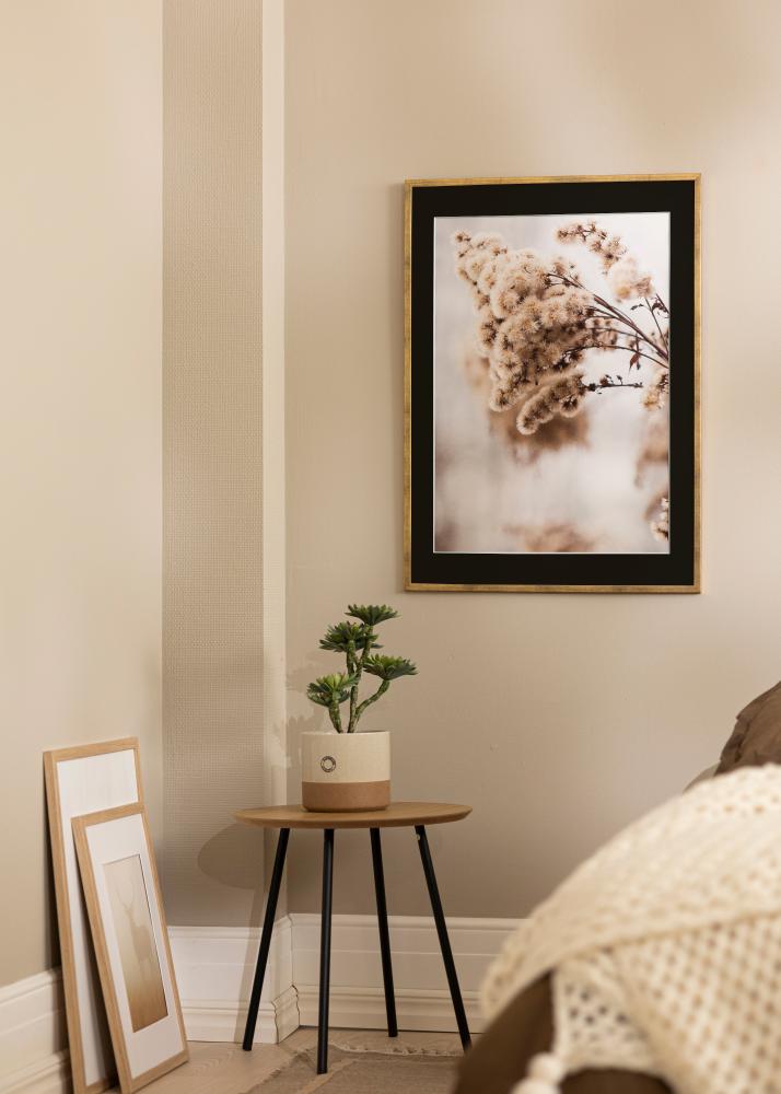 Ram Galant Guld 40x50 cm - Passepartout Svart 12x16 inches