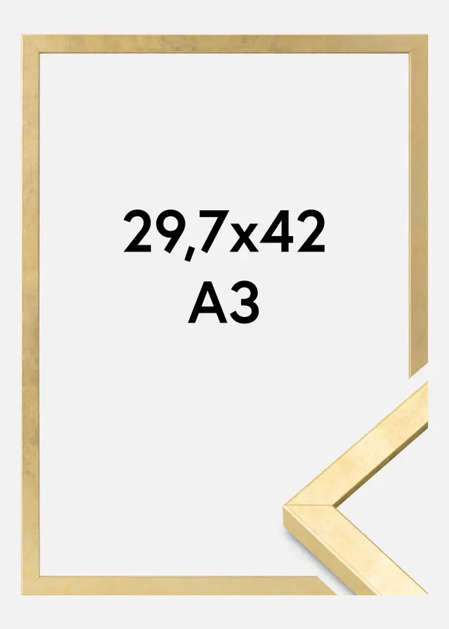 Ram Ares Akrylglas Guld 29,7x42 cm (A3)