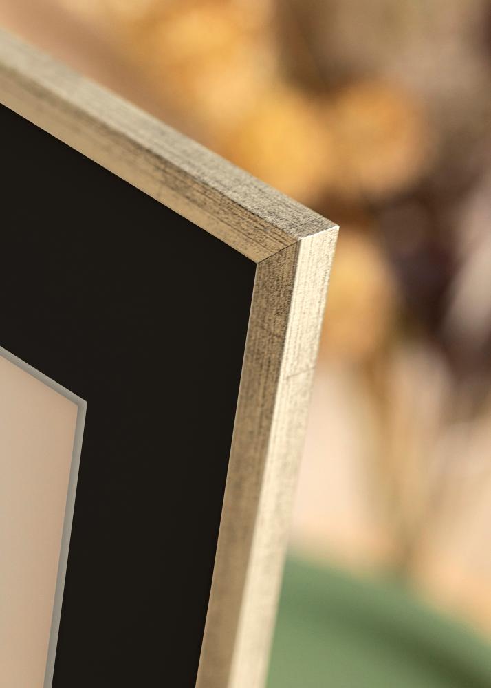 Ram Galant Silver 40x50 cm - Passepartout Svart 12x16 inches