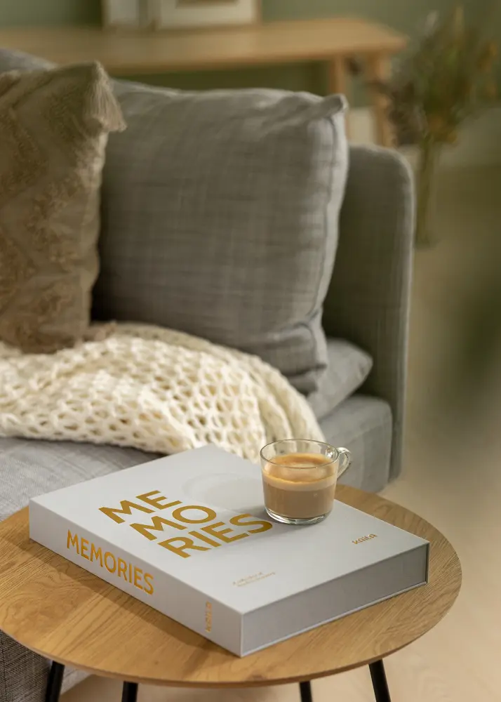 KAILA MEMORIES Grey XL - Coffee Table Photo Album - 60 Bilder i 10x15 cm